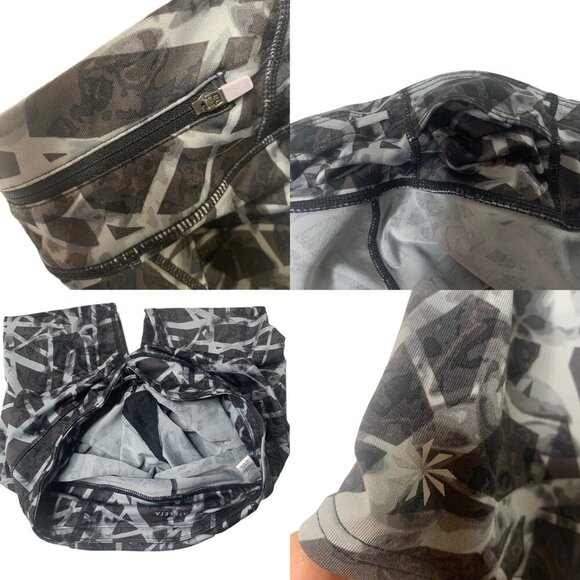 Athleta Women's Black & White Floral Geo Sonar Capri Leggings Size Medium - Picture 6 of 8